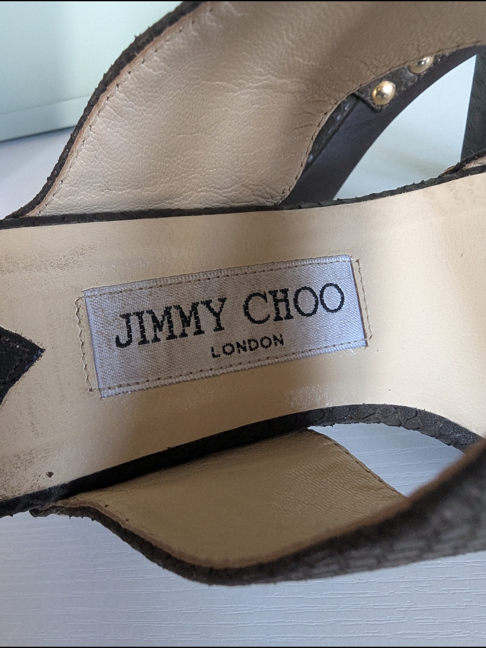 Jimmy Choo Ulrika wooden platform slides sandals - Picture 8 of 13